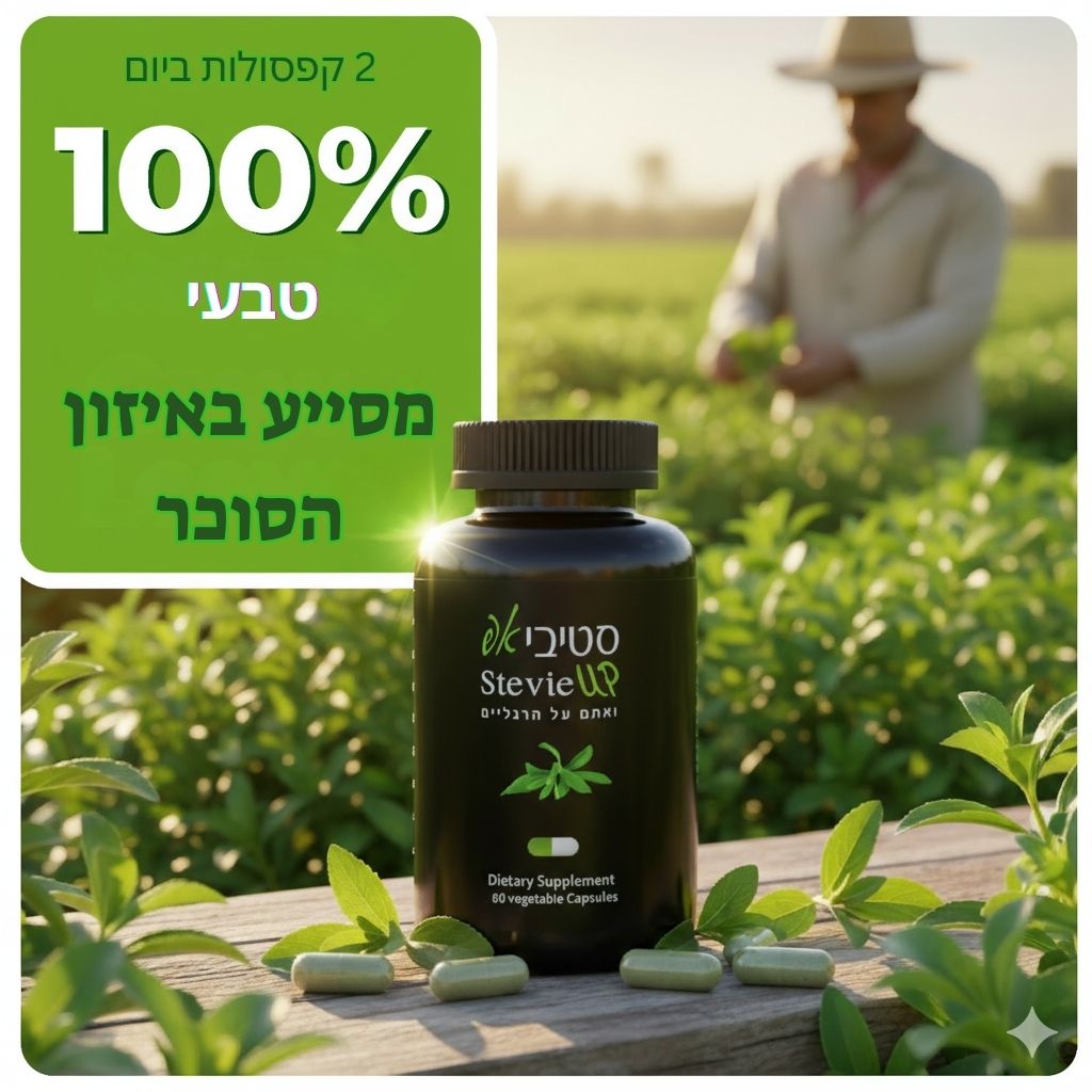 סטיביאפ 100% טבעי לאיזון סוכר